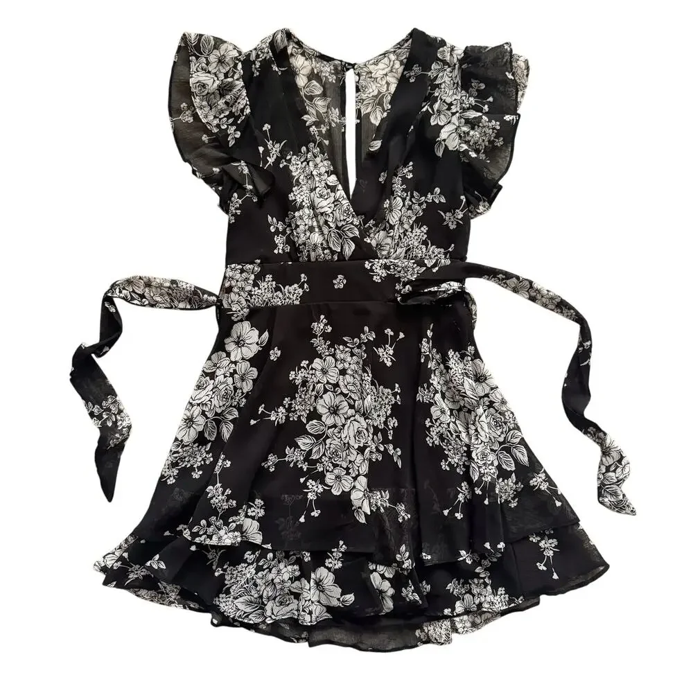 VTG B. Darlin Y2K Babydoll mini dress Women's Sz 4 6 Vintage Fairy Fairycore 90s - Picture 10 of 16